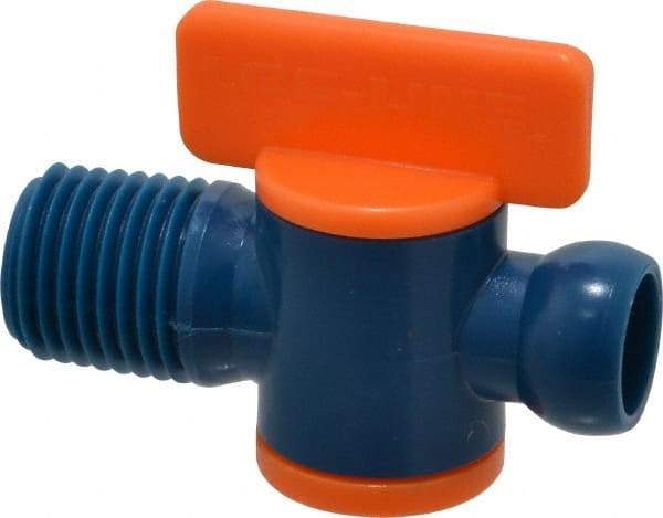 Loc-Line - 2 Piece, 1/4" ID Coolant Hose NPT Valve - Male to Female Connection, Acetal Copolymer Body, 1/4 NPT, Use with Loc-Line Modular Hose Systems - Makers Industrial Supply