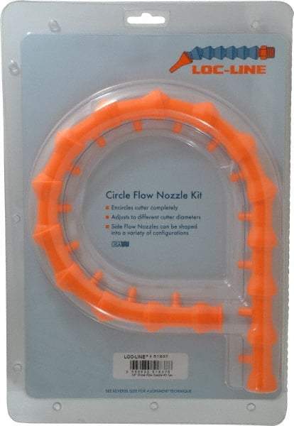 Loc-Line - 1/2" Hose Inside Diam x 1/2" Nozzle Diam, Coolant Hose Nozzle Kit - For Use with Loc-Line Modular Hose System, 16 Pieces - Makers Industrial Supply