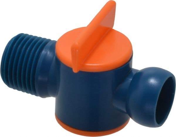 Loc-Line - 2 Piece, 1/2" ID Coolant Hose NPT Valve - Male to Female Connection, Acetal Copolymer Body, 1/2 NPT, Use with Loc-Line Modular Hose Systems - Makers Industrial Supply