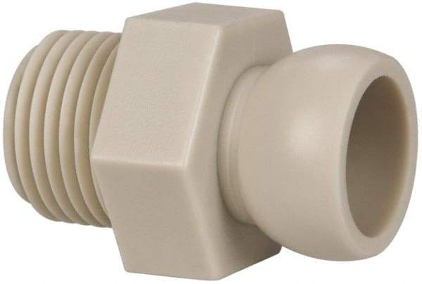 Cedarberg - 4 Piece, 1/2" Hose ID, Male to Male Coolant Hose Pipe Thread Connector - 1/2" NPT, For Snap-Loc Modular Hose Systems - Makers Industrial Supply