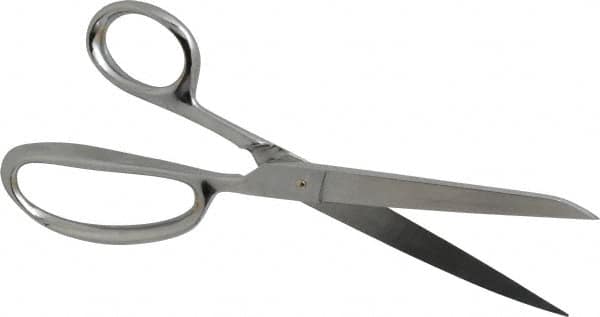 Heritage Cutlery - 4-1/4" LOC, 9-1/2" OAL Stainless Steel Standard Shears - Right Hand, Metal Straight Handle, For General Purpose Use - Makers Industrial Supply