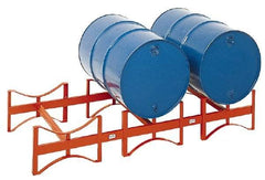 Made in USA - 2,400 Lb Load Capacity, 55 Gal Drum Storage Rack - 71-1/2" Wide x 12-1/2" High - Makers Industrial Supply