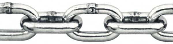 Pewag - 1/8" Welded Stainless Steel Chain - 410 Lb Capacity, Grade 30, Cut to Length, Stainless Steel, Bright Finish - Makers Industrial Supply