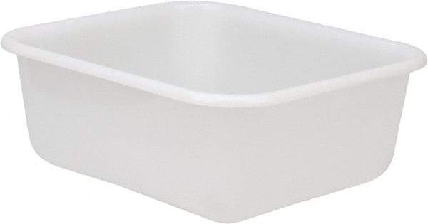 Rubbermaid - 2.8 Gal, White Polyethylene Tote Container - Nesting, 14.4" Long x 12.4" Wide x 5.4" High - Makers Industrial Supply