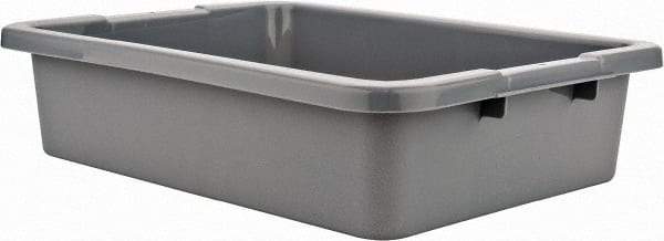 Rubbermaid - 4.6 Gal, Gray Polyethylene Tote Container - Nesting, 20" Long x 15" Wide x 5" High - Makers Industrial Supply