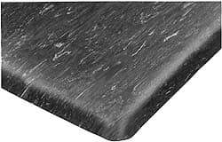 Wearwell - 5' Long x 3' Wide, Dry Environment, Anti-Fatigue Matting - Black, Vinyl with Nitrile Blend Base, Beveled on 4 Sides - Makers Industrial Supply