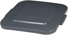 Rubbermaid - Square Lid for Use with 40 Gal Square Trash Cans - Gray, Polyethylene, For 3536 Brute Trash Cans - Makers Industrial Supply