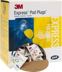 3M - Disposable, Corded, 25 dB Earplugs - Yellow, 100 Pairs - Makers Industrial Supply