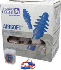 Howard Leight - Reusable, Corded, 27 dB, Flange Earplugs - Blue, 50 Pairs - Makers Industrial Supply