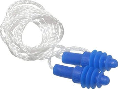 Howard Leight - Reusable, Corded, 27 dB, Flange Earplugs - Blue, 50 Pairs - Makers Industrial Supply