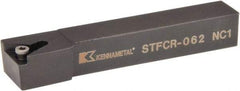 Kennametal - STFC, Right Hand Cut, 0° Lead Angle, 3/8" Shank Height x 3/8" Shank Width, Neutral Rake Indexable Turning Toolholder - 2-1/2" OAL, TC..21.5. Insert Compatibility, Series Screw-On - Makers Industrial Supply