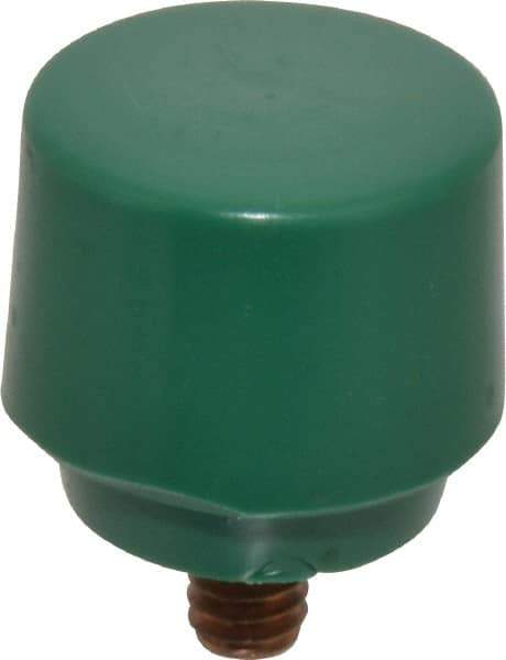 NUPLA - 1" Face Diam, Grade Tough, Green Hammer Tip/Face - Brass - Makers Industrial Supply