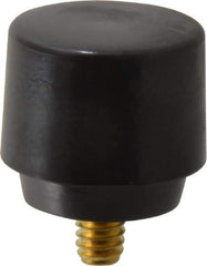 NUPLA - 1" Face Diam, Grade Hard, Black Hammer Tip/Face - Brass - Makers Industrial Supply