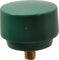 NUPLA - 1-1/2" Face Diam, Grade Tough, Green Hammer Tip/Face - Brass - Makers Industrial Supply