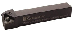 Kennametal - PTGN, Right Hand Cut, 0° Lead Angle, 25mm Shank Height x 25mm Shank Width, Negative Rake Indexable Turning Toolholder - 150mm OAL, TN..2204.. Insert Compatibility, Series Kenlever - Makers Industrial Supply