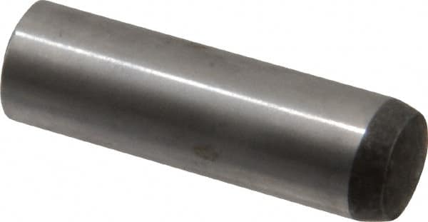 Value Collection - 10mm Diam x 35mm Pin Length Alloy Steel Standard Dowel Pin - C 58-62 Hardness, 37,100 Lb Breaking Strength, 1 Rounded End - Makers Industrial Supply