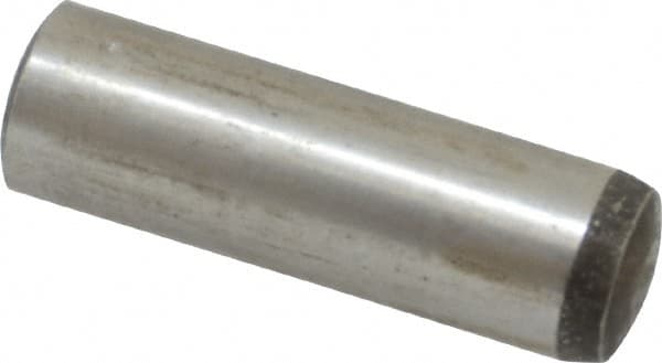 Value Collection - 12mm Diam x 40mm Pin Length Alloy Steel Standard Dowel Pin - C 58-62 Hardness, 53,400 Lb Breaking Strength, 1 Rounded End - Makers Industrial Supply