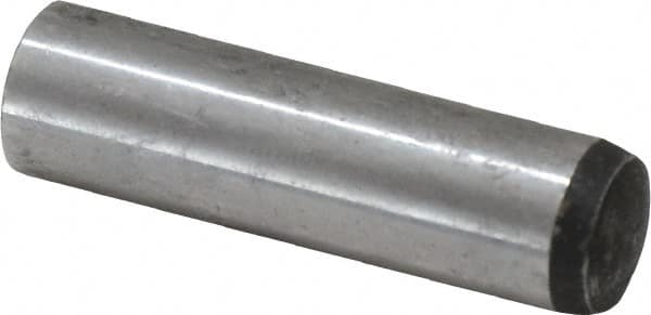 Value Collection - 12mm Diam x 45mm Pin Length Alloy Steel Standard Dowel Pin - C 58-62 Hardness, 53,400 Lb Breaking Strength, 1 Rounded End - Makers Industrial Supply