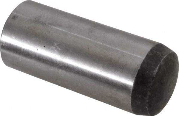 Value Collection - 20mm Diam x 50mm Pin Length Alloy Steel Standard Dowel Pin - C 58-62 Hardness, 148,000 Lb Breaking Strength, 1 Rounded End - Makers Industrial Supply