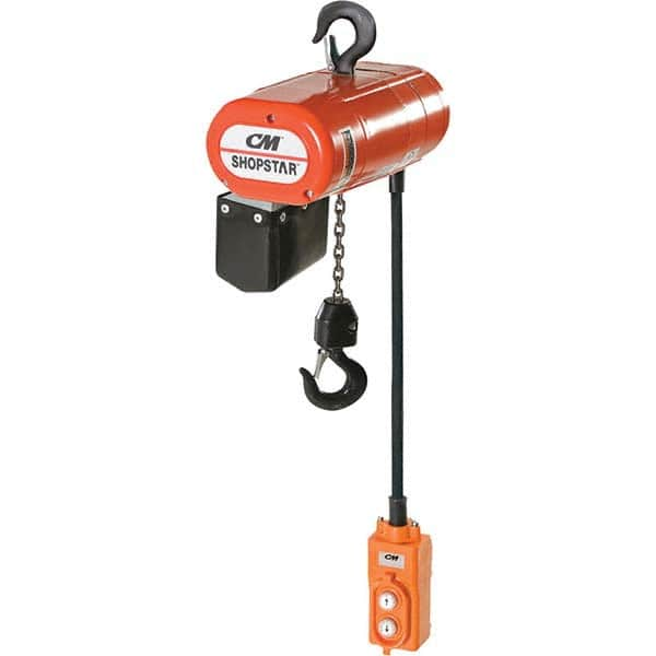 CM - 1,000 Lb Capacity 12 FPM Lift Speed 460V Electric Chain Hoist - Makers Industrial Supply