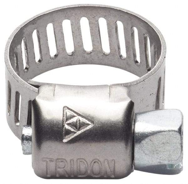 IDEAL TRIDON - SAE Size 390, 22-7/8 to 24-7/8" Diam, Stainless Steel Worm Drive Clamp - 1/2" Wide, Material Grade 201, Series 611 - Makers Industrial Supply