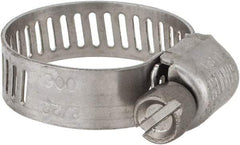 IDEAL TRIDON - SAE Size 6, 5/16 to 7/8" Diam, Stainless Steel Miniature Worm Drive Clamp - 5/16" Wide, Material Grade 301, Series 350 - Makers Industrial Supply