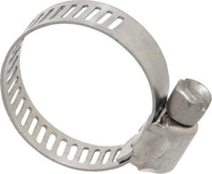 IDEAL TRIDON - SAE Size 8, 7/16 to 1" Diam, Stainless Steel Miniature Worm Drive Clamp - 5/16" Wide, Material Grade 301, Series 350 - Makers Industrial Supply