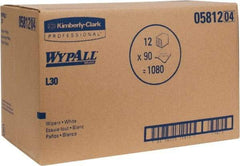 WypAll - L30 1/4 Fold General Purpose Wipes - Poly Pack, 13" x 12-1/2" Sheet Size, White - Makers Industrial Supply