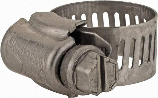 IDEAL TRIDON - SAE Size 6, 3/8 to 7/8" Diam, Stainless Steel Worm Drive Clamp - 1/2" Wide, Material Grade 201/305, Series 620 - Makers Industrial Supply