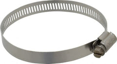 IDEAL TRIDON - SAE Size 48, 2-9/16 to 3-1/2" Diam, Stainless Steel Worm Drive Clamp - 1/2" Wide, Material Grade 201/305, Series 620 - Makers Industrial Supply