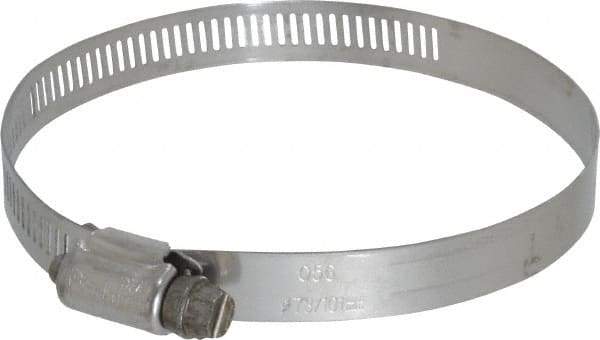 IDEAL TRIDON - SAE Size 56, 3-1/16 to 4" Diam, Stainless Steel Worm Drive Clamp - 1/2" Wide, Material Grade 201/305, Series 620 - Makers Industrial Supply