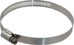 IDEAL TRIDON - SAE Size 64, 2-1/2 to 4-1/2" Diam, Stainless Steel Worm Drive Clamp - 1/2" Wide, Material Grade 201/305, Series 620 - Makers Industrial Supply