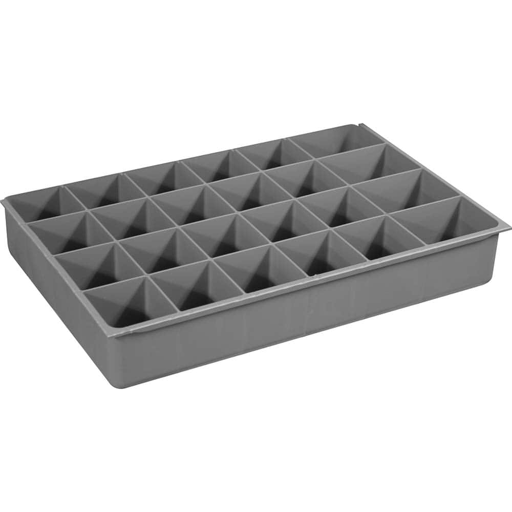 Durham - Small Parts Boxes & Organizers; Type: Compartment Box ; Width (Inch): 11-15/16 ; Depth (Inch): 18-1/16 ; Height (Inch): 2.96875 ; Number of Compartments: 24 - Exact Industrial Supply