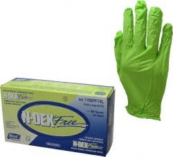 SHOWA - Size XL, 4 mil, Food Grade, Powder Free Nitrile Disposable Gloves - Exact Industrial Supply