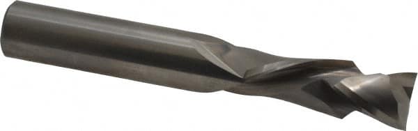 Onsrud - 1/2" Cutting Diam x 1-3/8" Length of Cut, 2 Flute, Compression Spiral Router Bit - Uncoated, Right Hand Cut, Solid Carbide, 3-1/2" OAL x 1/2" Shank Diam, Double Edge, 30° Helix Angle - Makers Industrial Supply