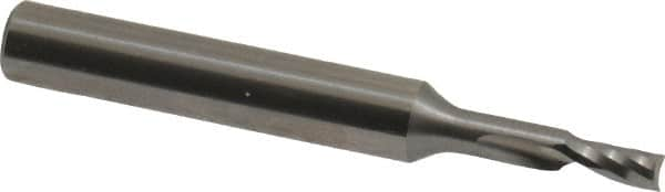 Onsrud - 1/8" Cutting Diam x 1/4" Length of Cut, 1 Flute, Upcut Spiral Router Bit - Uncoated, Right Hand Cut, Solid Carbide, 2" OAL x 1/4" Shank Diam, Single Edge, 21° Helix Angle - Makers Industrial Supply