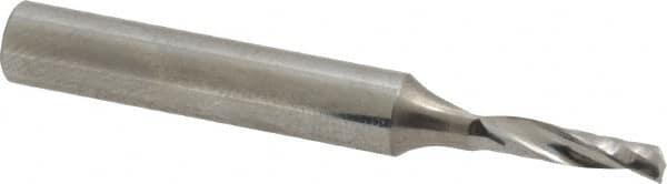 Onsrud - 1/8" Cutting Diam x 1/2" Length of Cut, 1 Flute, Upcut Spiral Router Bit - Uncoated, Right Hand Cut, Solid Carbide, 2" OAL x 1/4" Shank Diam, Single Edge, 21° Helix Angle - Makers Industrial Supply