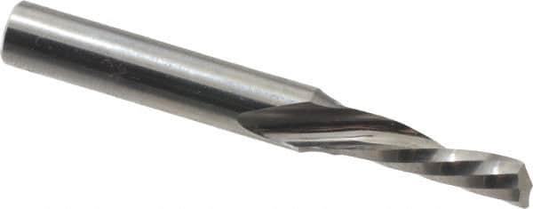 Onsrud - 3/16" Cutting Diam x 5/8" Length of Cut, 1 Flute, Downcut Spiral Router Bit - Uncoated, Right Hand Cut, Solid Carbide, 2" OAL x 1/4" Shank Diam, Single Edge, 21° Helix Angle - Makers Industrial Supply