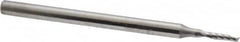 Onsrud - 1/16" Cutting Diam x 1/4" Length of Cut, 1 Flute, Upcut Spiral Router Bit - Uncoated, Right Hand Cut, Solid Carbide, 2" OAL x 1/8" Shank Diam, Single Edge, 21° Helix Angle - Makers Industrial Supply