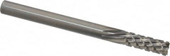 Onsrud - 1/4" Cut Diam, 1/4" Shank Diam, Cylinder Head Fluted Cut Burr - Carbide, Flat End, 3/4" LOC, 3" OAL - Makers Industrial Supply