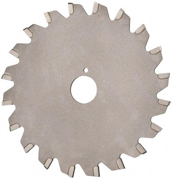 Onsrud - 4" Diam x 0.095" Blade Thickness x 5/8" Arbor Hole Diam, 20 Tooth Slitting and Slotting Saw - Arbor Connection, Right Hand, Uncoated, Carbide-Tipped, -5° Rake - Makers Industrial Supply