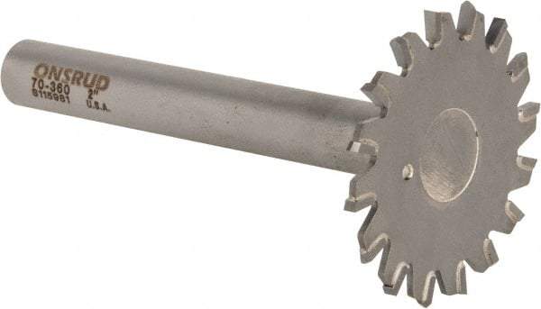 Onsrud - 2" Diam x 0.095" Blade Thickness, 16 Tooth Slitting and Slotting Saw - Shank Connection, Right Hand, Uncoated, Carbide-Tipped, -5° Rake - Makers Industrial Supply