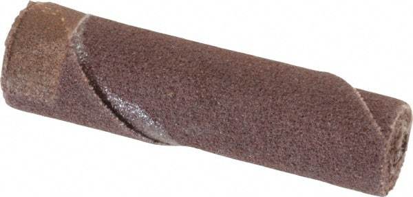 Merit Abrasives - 3/8" Max Roll Diam x 1-1/2" OAL, 180 Grit Aluminum Oxide Straight Cartridge Roll - 1/8" Pilot Hole Diam, Very Fine Grade - Makers Industrial Supply