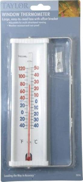 Taylor - -40 to 120°F, Window and Wall Thermometer - 8 Inch Long - Makers Industrial Supply