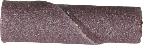 Merit Abrasives - 1/4" Max Roll Diam x 1" OAL, 180 Grit Aluminum Oxide Straight Cartridge Roll - 1/8" Pilot Hole Diam, Very Fine Grade - Makers Industrial Supply