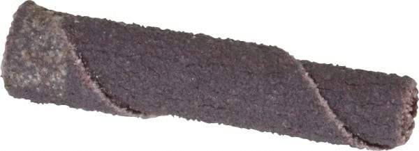 Merit Abrasives - 1/4" Max Roll Diam x 1-1/2" OAL, 80 Grit Aluminum Oxide Straight Cartridge Roll - 1/8" Pilot Hole Diam, Medium Grade - Makers Industrial Supply