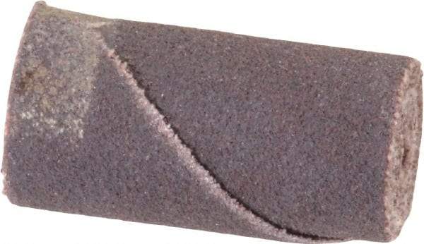 Merit Abrasives - 1/2" Max Roll Diam x 1" OAL, 120 Grit Aluminum Oxide Straight Cartridge Roll - 1/8" Pilot Hole Diam, Fine Grade - Makers Industrial Supply