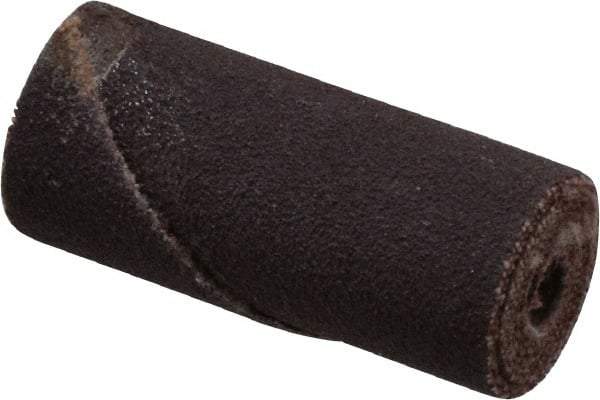 Merit Abrasives - 5/8" Max Roll Diam x 1-1/2" OAL, 120 Grit Straight Cartridge Roll - 3/16" Pilot Hole Diam, Fine Grade - Makers Industrial Supply