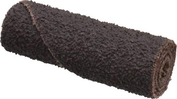 Merit Abrasives - 1/2" Max Roll Diam x 1-1/2" OAL, 50 Grit Aluminum Oxide Straight Cartridge Roll - 1/8" Pilot Hole Diam, Coarse Grade - Makers Industrial Supply