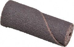 Merit Abrasives - 1/2" Max Roll Diam x 1-1/2" OAL, 80 Grit Aluminum Oxide Straight Cartridge Roll - 1/8" Pilot Hole Diam, Medium Grade - Makers Industrial Supply